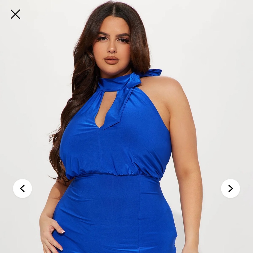 Sophisticated Nixie Midi Dress - Royal Blue - Picture 6 of 14
